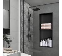 LED Shower Panel, Stainless Steel Wall-Mounted, Tile-Free Design, 70x28cm, Ideal for Bathroom, Kitchen, Hallway, 90.2° Drainage Slope, Modern & Stylish Upgrade