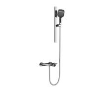 LED Shower System with Digital Display Wall Mounted Faucet 3-Function Handheld Spray Spa-Like Complete Shower Mixer Combo for Modern Bathroom Upgrade & Relaxation
