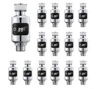 LED Shower Water Thermometer For 1/2 Inch Pipes And Bathroom Handheld Shower Heads, Sensitive Temperatures Sensor with Digital LED Display(15pcs)