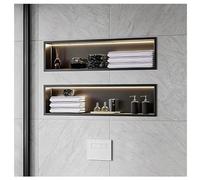 LED Shower, Waterproof Stainless Steel Storage Shelf, Modern Integrated Light Design, Perfect for Bathrooms and Spa Spaces, nized Shower Solution