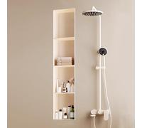 LED Shower with Waterproof Shelf 28x12.5cm Tile-Free Bathroom Storage Illuminated Shower Shelf for nized Space Modern Design Easy Installation Durable Space-Saving Solution