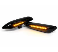 LED Side Marker Light Black Set Fits BMW 3 Series E90 E91 E92 E93