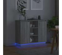 LED Sideboard with LED Strip Lights with Shelf Engineered Wood Modern vidaXL