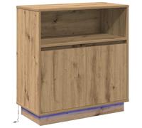 LED Sideboard with LED Strip Lights Engineered Wood Storage Home Modern vidaXL