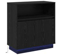 vidaXL LED Sideboard Black Oak 71 x 34.5 x 75 cm Engineered Wood, Black
