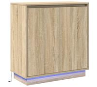 LED Sideboard with LED Strip Lights with Shelf Engineered Wood Elegant vidaXL