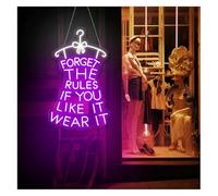 Led Sign Forget The Rules If You Like It Wear It Neon Sign with Adjustable Brightness 34cmx57cm(A)