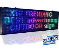 LED sign, scrolling sign 40" x 14", WiFi perfect tool for advertising, color message board programmable for indoor and outdoor use