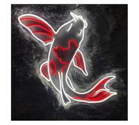 Led Sign Soothing Atmosphere Koi Fish Neon Sign Light, Wall Decor for Game Room, Bar 60cm(A)