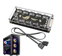 LED signal distribution - 10-Port Expansion Dock, 5V 3-Pin RGB LED Control Center, Aura Compatible Connector, Lighting Synchronization Adapter | PC Case Mod Customization Desktop Setup To