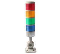 LED Signal Tower Stack Light with Rotatable 180° Base, IP54 Moisture Resistant, 5-25W AC 110-220V, Red/for Orange/Green/Blue/White Layers, Built-in Buzzer Alarm, for Industrial Machinery & A