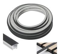 LED Silicone Profile Black, 12 x 12 mm Flexible LED Strip Diffuser Channel for Acoustic Panels Waterproof LED Strip Cover for Homogeneous Light Distribution Neon Effect (without LED Strips) (Black, 5