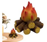 LED Simulation Charcoal Flame Lamp | Artificial LED Firewood - Battery Operated Rustic Decorative Vivid Fashion Log with Lights