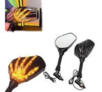 LED Skeleton Claw Side Mirror Rearview Mirror,LED Skull Skeleton Hand Claw Side Mirrors,Motorcycle Skeleton Skull Hand Claw Rearview Side Mirrors,Rearview Side Mirror for Bike Decoration