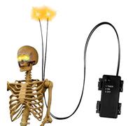 LED Skeleton Eyes - Scary Light Effect | Timer Flashing Eyes LED Light Bone Decoration Party Indoor Outdoor Halloween Pumpkin Skull Mood Shadow House Gate Decoration