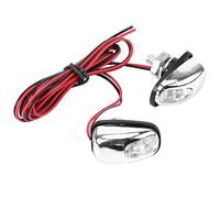 Led Skull Windscreen Washer Jet, Led Windshield Washer Nozzle, Pair of Car LED Light Wiper Hood Windshield Water Spray Nozzle Washer Lamp 12V Lamp Modification