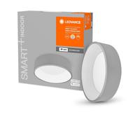 LEDVANCE Smart LEDWall and Ceiling Luminaire for Indoor Use with WiFi Technology, Tunable White (3000K-6500K), Gray, 450 mm, Compatible with Google and Alexa Voice Control, SMART+ WiFi ORBIS CYL