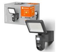 LED Smart+ Floodlight Dark Gray IP44 23W Warm White App WiFi Camera + Sensor PIR