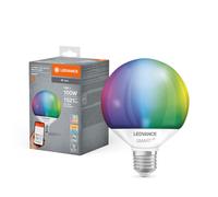 Ledvance Smart LED lamp with WiFi Technology, E27 Base, Dimmable, RGB Colours & Light Colour Changeable, Globeform, Matt, controllable with Alexa, Google & App, 1 Pack