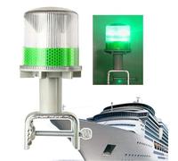 伟 祥 LED Solar Boat Navigation Lights, Waterproof Boat Navigation Lights, Visible Distance: 1 km, Long Light + Flashing, Portable Clamp-On Marine Signal Lamp for Boat Lights Bow and Stern