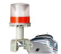 伟 祥 LED Solar Boat Navigation Lights, Waterproof Boat Navigation Lights, Visible Distance: 1 km, Long Light + Flashing, Portable Clamp-On Marine Signal Lamp for Boat Lights Bow and Stern