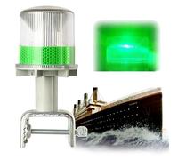 LED Solar Boat Navigation Lights, Waterproof Solar Powered Navigation Lights 360 Degree, Visible Distance: 1 km, Boat Lighting Position Lights for Marine Boats, Construction, Traffic Safety