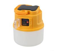 LED Solar Camping Light with Zoom, 4 Modes USB Rechargeable Lantern, Hanging Hook for Outdoor Hiking, Yellow(C52 yellow)