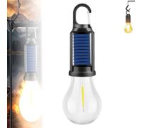 LED Solar Camping Lights, Portable Rechargeable Tent Bulb for Camping, Indoor & Outdoor Hanging Lanter with Hooked, Waterproof Tungsten Light for Hiking, Emergency Outage, Emergencies(1PC)