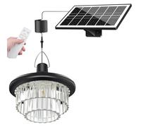 LED Solar Crystal Lights Induction Chandelier Smart Sensor Decorative Lamp (B)