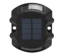 LED Solar Dock Light Waterproof Solar Powered Smart Sensing Garden Lights for Landscape Driveway 6V 1.8W Black (Red Light)
