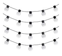 Solar Garden LED Light String Lights Garland IP44 3W Warm White USB 20 Bulbs HQ
