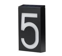 LED Solar House Number Light Garden Numbers Solar Powered Address Sign LED Lighted Up Outdoor Plaque for Street Yard Building Door (Color : LED Number 5)