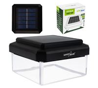 GreenBlue Solar LED Post Cap Light, Black, Plastic, 101x101mm, Warm White 3200K, Auto On/Off, up to 8 Hours Runtime, GB128 WW
