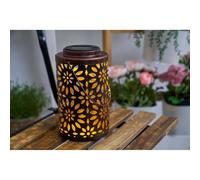 LED Solar Lantern Sunshine Grace Copper IP44 Ø11Cm Warm White Outdoor Table Lamp