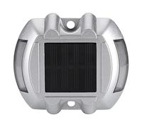 Led Solar Light, Driveway Lights Outdoor,Dock Marine Lights ,over 1000m Viewing Distance Casting Aluminum Solar Power Lamp 6 Bright Led Light Source Outdoor Pathway Light Road Step Lamp (Flash Blue)