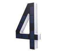 LED Solar Lighted House Number Sign Stylish Modern Design for Outdoor