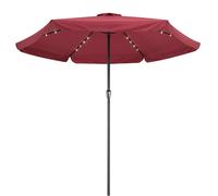 LED solar parasol Athens red Ø330cm UV protection 80+