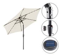 LED Solar Parasol Florida Cream 300cm
