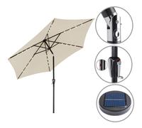LED Solar Parasol Miami Beige 270cm