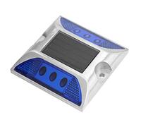 LED Solar Power Ground Marker Lights Waterproof Outdoor Driveway Road Highway Spike Lamp(Blue)