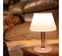 LED Solar Table Lamp, Outdoor Decorative Table Lights with Pull Chain, White Night Lights Desk Lamp, 1200mA, 3 Lighting Dim, for Outside Coffee Table Yard Garden