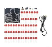 LED Soldering Kit, Thumb Size Running Light PCB Assembly, DIY Electronics Practice Project for Beginners Hobbyists Students(power cord)