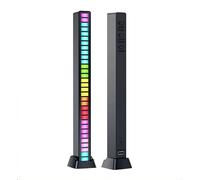 LED Sound Level Meter Light Bar, RGB Colour Display, Music Rhythm Light Strip with Speed Control, 20 cm (2)
