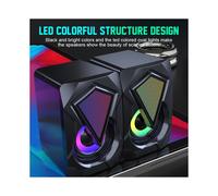 LED Speakers Gaming Bass USB Wired Surround Sound for Desktop Computer