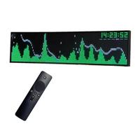 LED Spectrum Analyzer - Professional Dynamic Music Rhythm Analyzer with Clock Display, 5 Modes, 36 Styles, 3.5mm Audio Input for Car & Studio Use