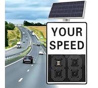 LED Speed Limit Feedback Board, 60x90cm Reflective Radar Traffic Display With Installation Accessories - Enhanced Road Safety Warning(50 * 70cm/19.6 * 27.5in,White)