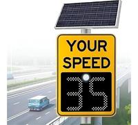 LED Speed Limit Feedback Board, 60x90cm Reflective Radar Traffic Display With Installation Accessories - Enhanced Road Safety Warning(60 * 90cm/23.6 * 35.4in,Yellow)