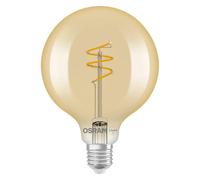 LED Spiral Filament Globe 95mm 4.9W 470lm E27 2700K Gold CRi90 Dimmable