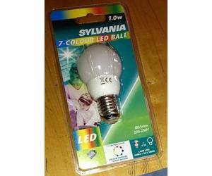 LED Spotlight Bulb E27 1.0W 7 Colors Sylvania-25000H-Mini Globe Sphere