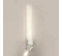 LED Spotlight, Linear Long Tube Wall Lamp, Ultra-Thin Bedside Reading Light, Metal Flute Wall Sconce with Adjustable, Wall Lights for Bedroom, Corridor